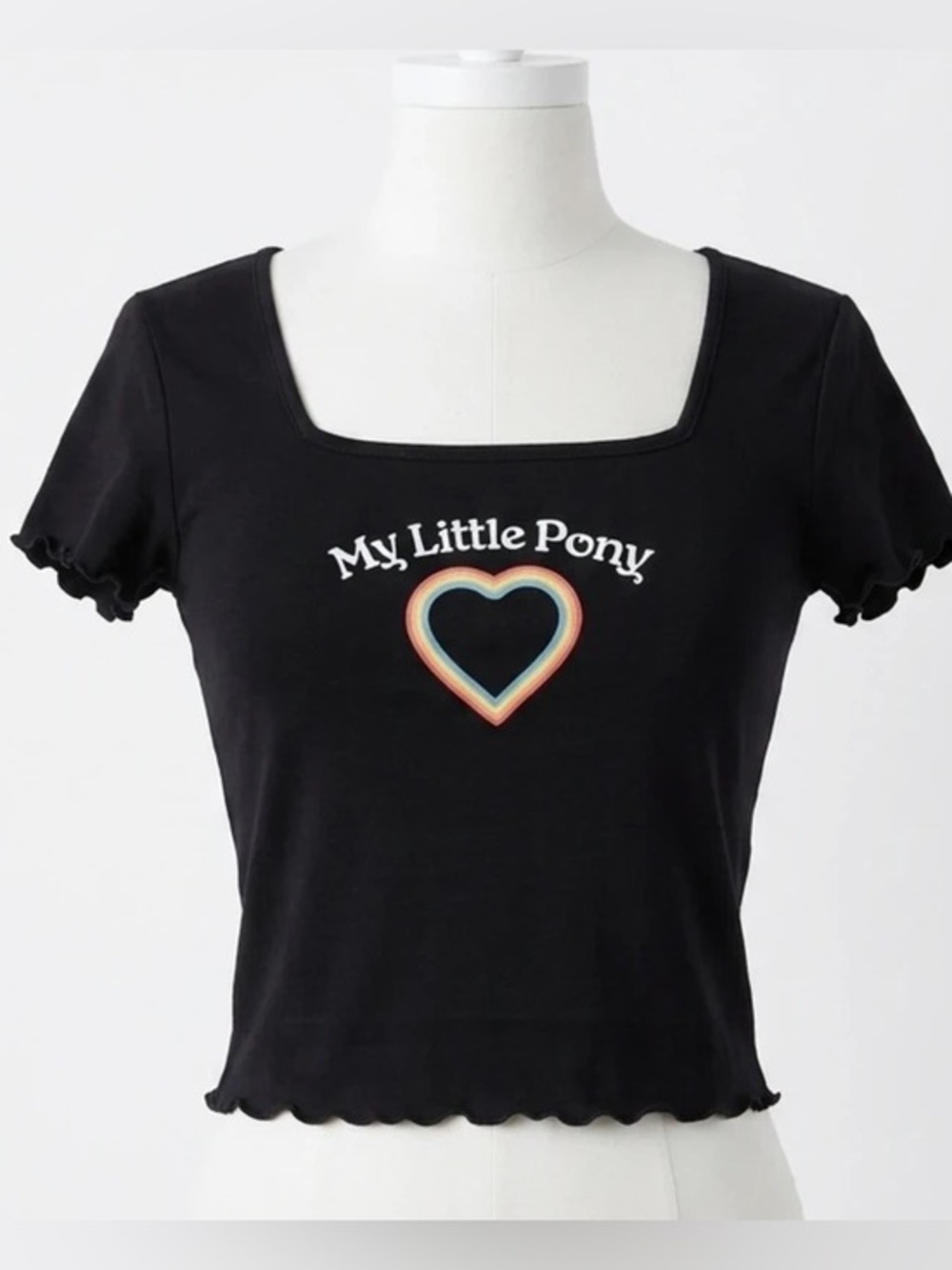 Dolls Kill x My Little Pony Rainbow Heart All My Love Baby Tee Size XL